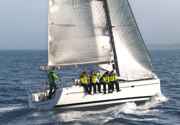 Elan 380 sailboat under sail