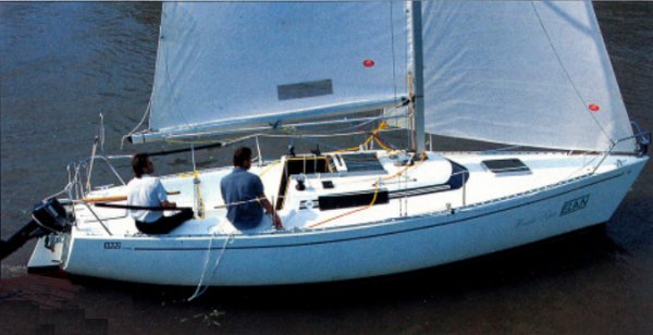 Elan express sailboat under sail