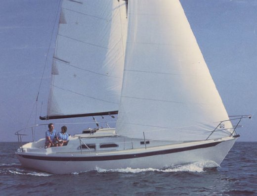 Ericson 26 2 sailboat under sail