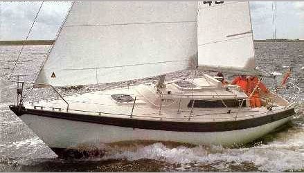 Etap 28 sailboat under sail