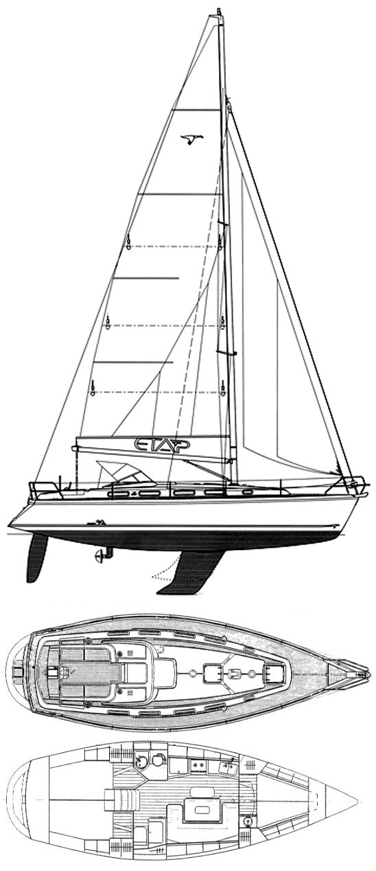 Etap 39s sailboat under sail