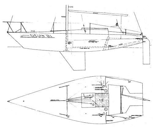 Evelyn 255 sailboat under sail
