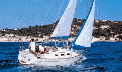 Event 34 sailboat under sail