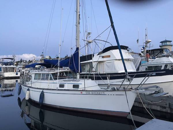 Bombay pilothouse 31 sailboat under sail
