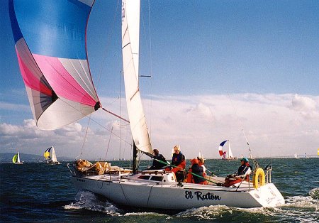 Express 27 sailboat under sail