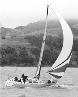 Express 34 sailboat under sail