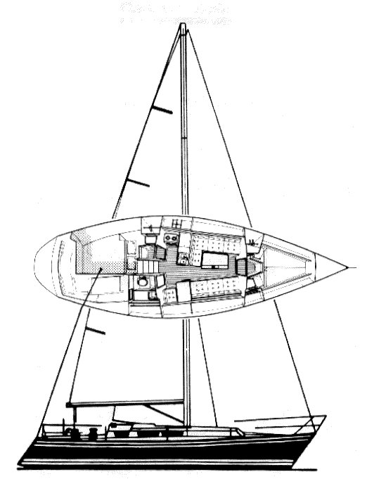 Express 35 killing sailboat under sail