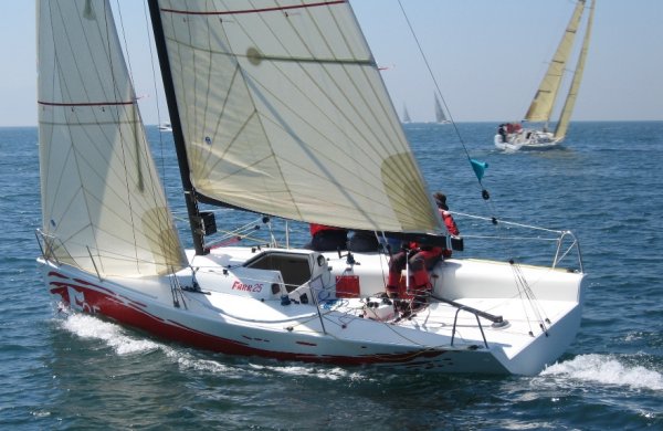 Farr 25 sailboat under sail