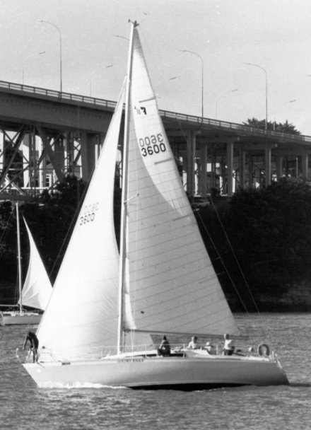 Farr 38 116 sailboat under sail