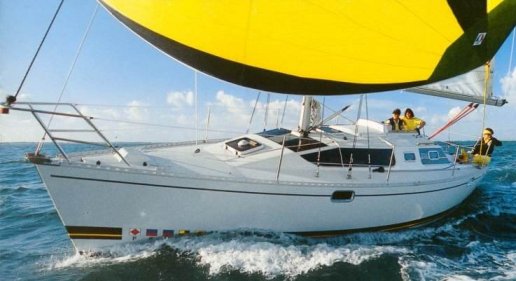 Feeling 326 sailboat under sail