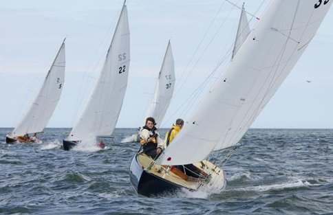 Fife one design sailboat under sail