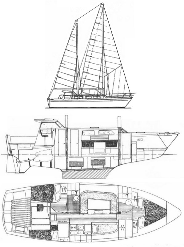 Kirié fifty 40 sailboat under sail