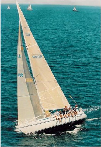 Finngulf 391 sailboat under sail