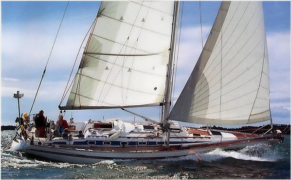 Finngulf 44 sailboat under sail