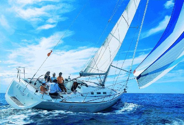 First 40.7 Beneteau sailboat under sail