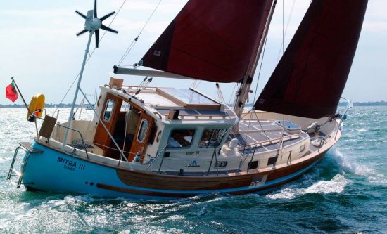 Fisher 34 ms sailboat under sail