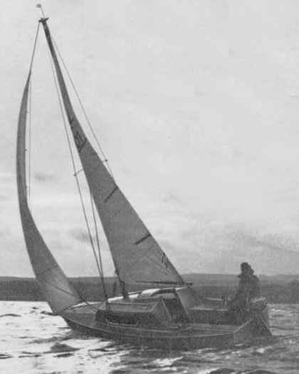 Flying cruiser a sailboat under sail