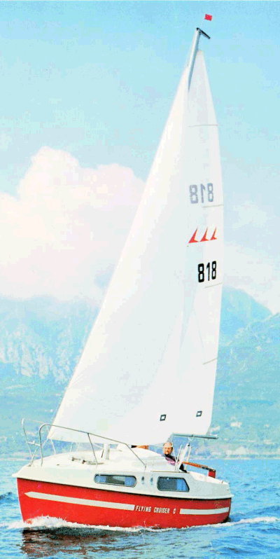 Flying cruiser c sailboat under sail