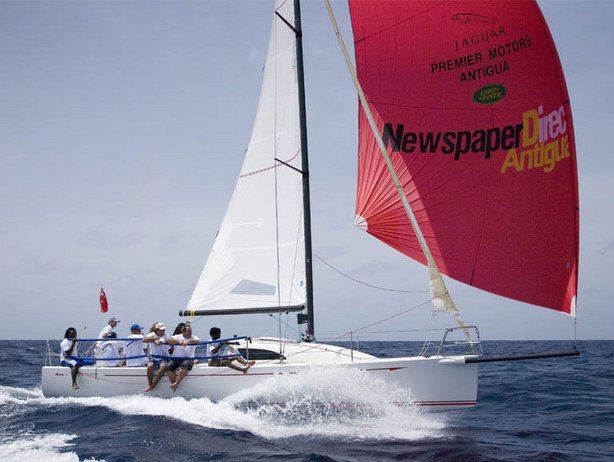 Flying tiger 10m sailboat under sail