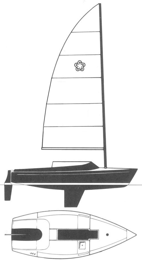 Freedom 21 sailboat under sail