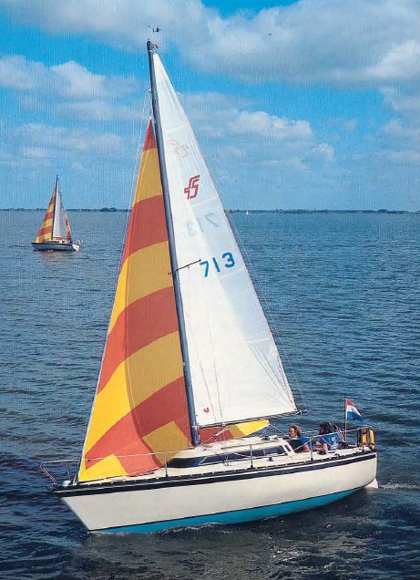 Friendship 22 sailboat under sail