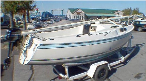 Wild wind 20 gale force sailboat under sail