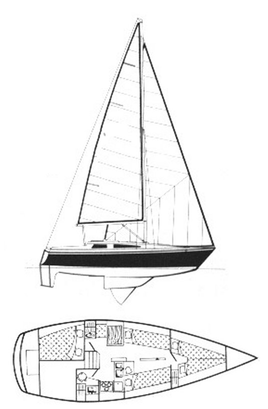 Gib Sea 31 sailboat under sail