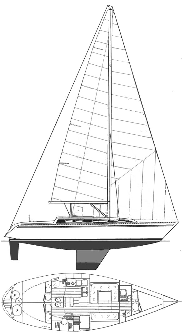 Gib Sea 402 sailboat under sail