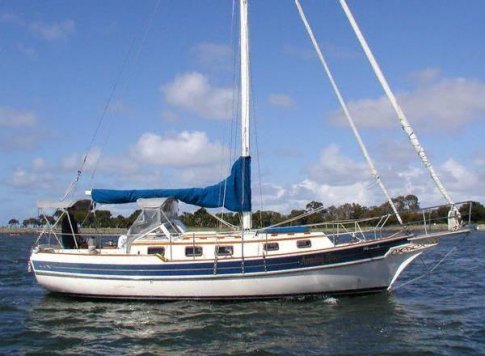 Gozzard 31 sailboat under sail