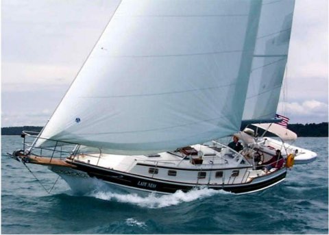 Gozzard 37 sailboat under sail