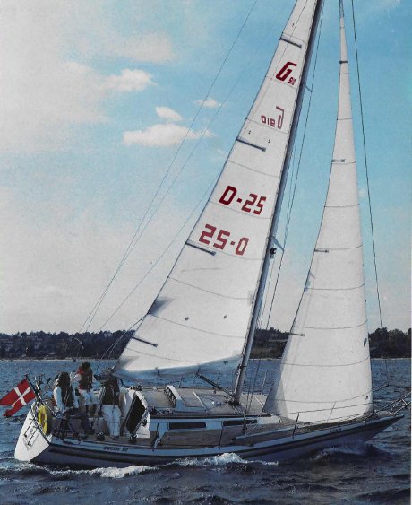 Granada 910 sailboat under sail