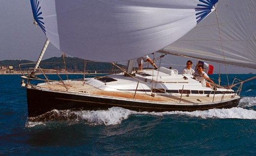 Grand soleil 341 sailboat under sail