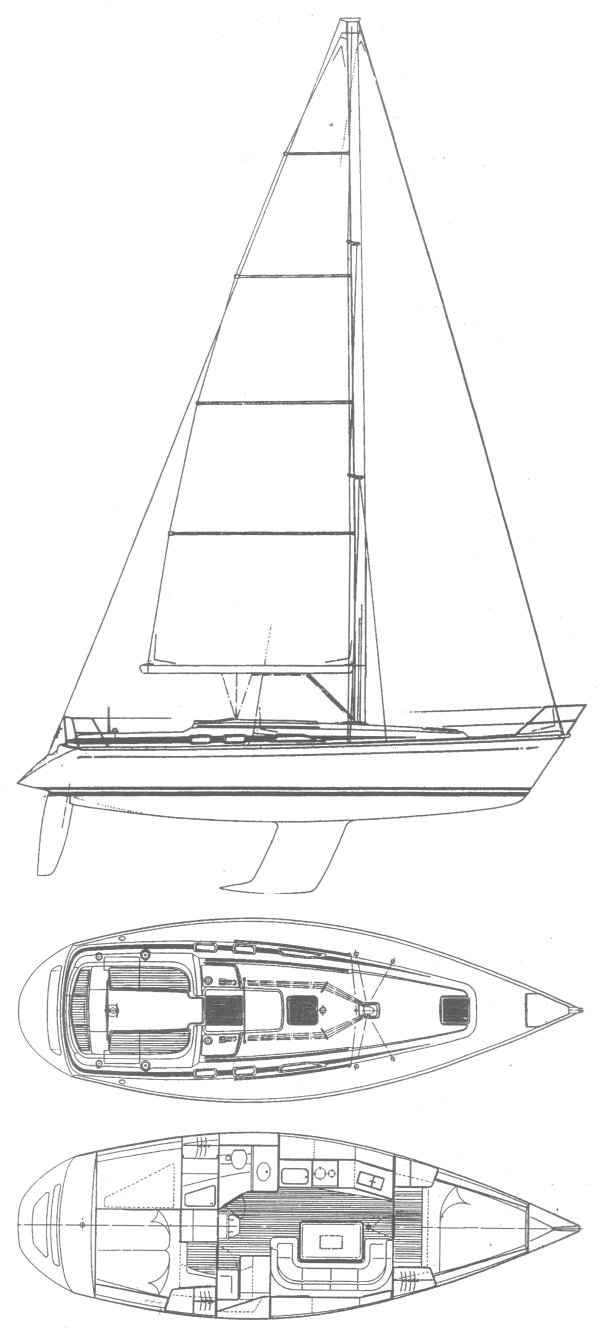 Grand soleil 37 jj sailboat under sail