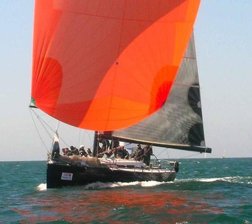 Grand soleil 44 sailboat under sail