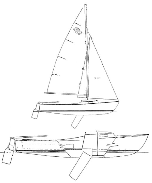 Gulf coast 20 sailboat under sail