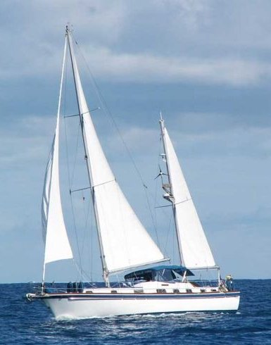 Gulfstar 53 ms sailboat under sail