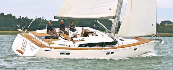 Gunfleet 43 sailboat under sail