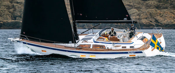 Hallberg Rassy 50 sailboat under sail