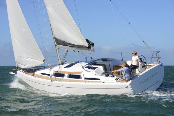 Hanse 345 sailboat under sail