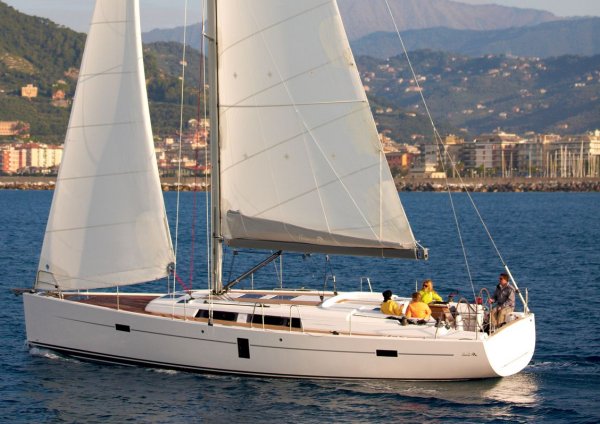 Hanse 445 sailboat under sail