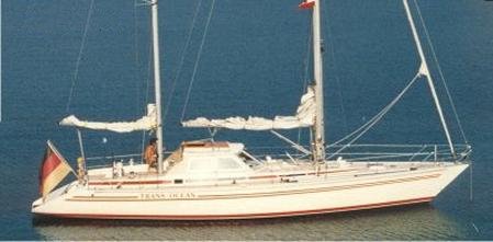 Helmsman 49 sailboat under sail