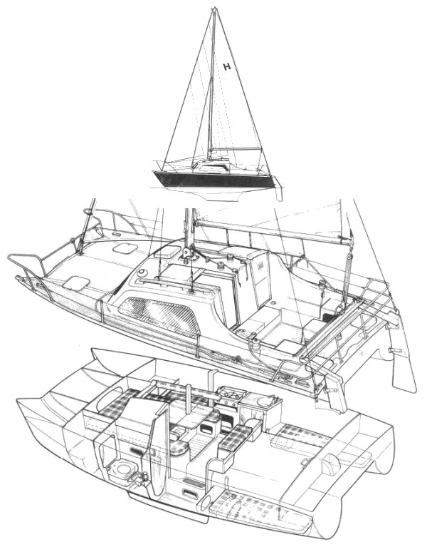 Hirondelle mkiii sailboat under sail