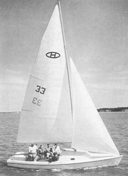 Holiday 20 sailboat under sail