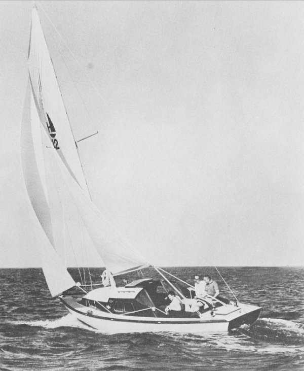 Holiday 30 sailboat under sail