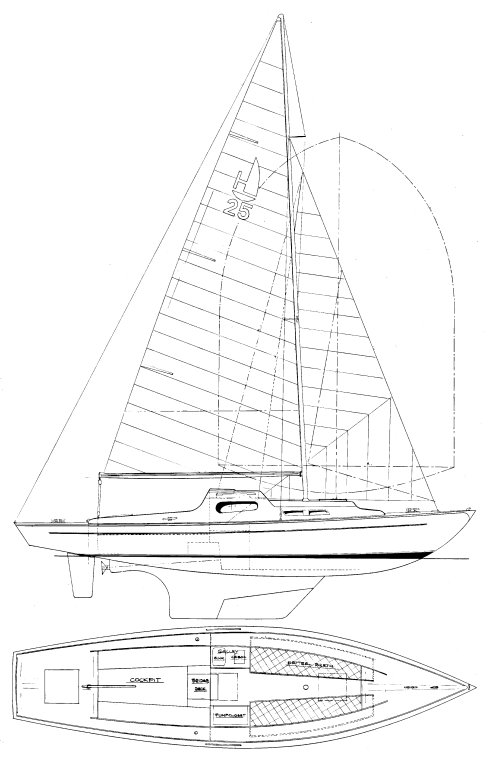 Junior holiday 24 sailboat under sail
