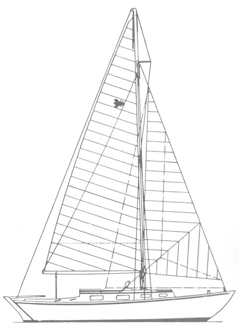 Honey bee 28 sailboat under sail