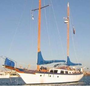 Hudson sea wolf 44 sailboat under sail