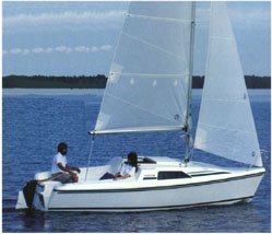 Hunter 185 sailboat under sail