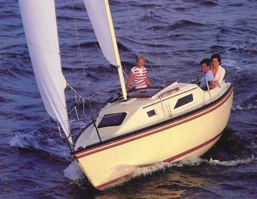 Hunter 22 sailboat under sail