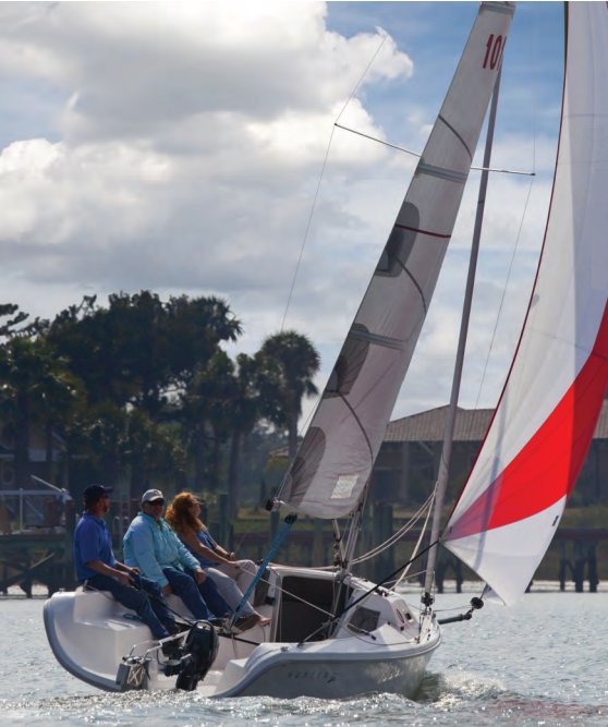 Hunter 22 2 sailboat under sail